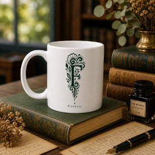 Tasse personnalisée avec linogravure de la lettre