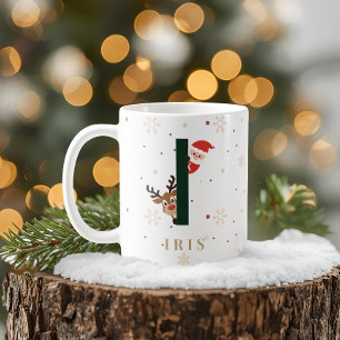Tasse personnalisée avec monogramme de Noël I