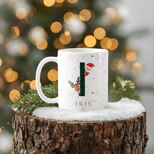 Tasse personnalisée avec monogramme de Noël I (Créateur téléchargé)