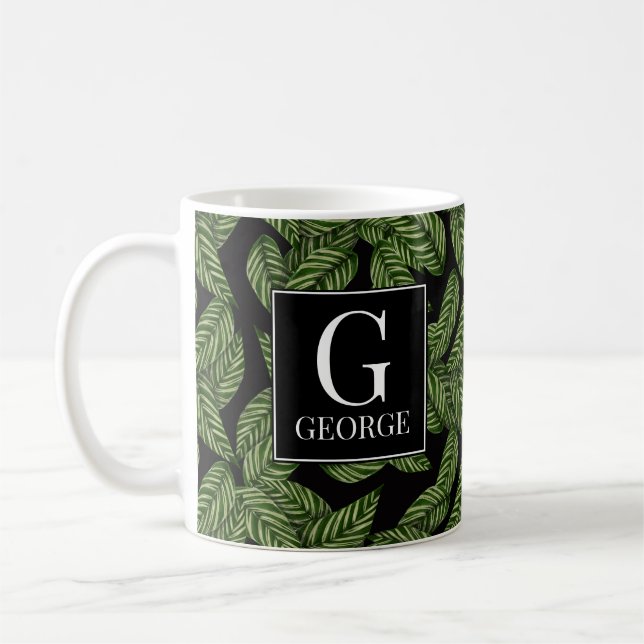 Tasse personnalisée avec monogramme initiale de de (Gauche)