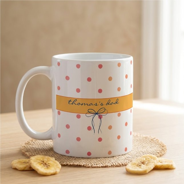 Tasse personnalisée avec motif de points de couleu (Créateur téléchargé)