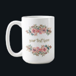 Tasse personnalisée avec nom | Cadeaux personnalis<br><div class="desc">Tasse personnalisable avec nom et fleurs aquarelles. Un excellent cadeau pour les demoiselles d'honneur,  la témoin,  maman,  grand-mère,  enseignants,  infirmières ou toute personne qui aime les fleurs !</div>