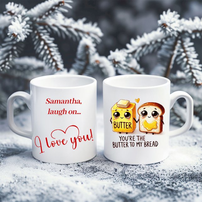 Tasse personnalisée avec nom drôle pour cadeau de  (Custom Name Funny Food Mug Gift for Girlfriend)