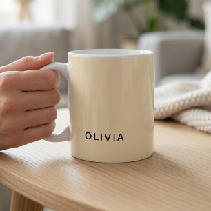Tasse personnalisée avec nom en crème au beurre