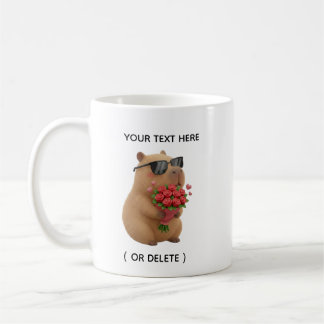 Tasse personnalisée avec nom et bouquet de fleurs