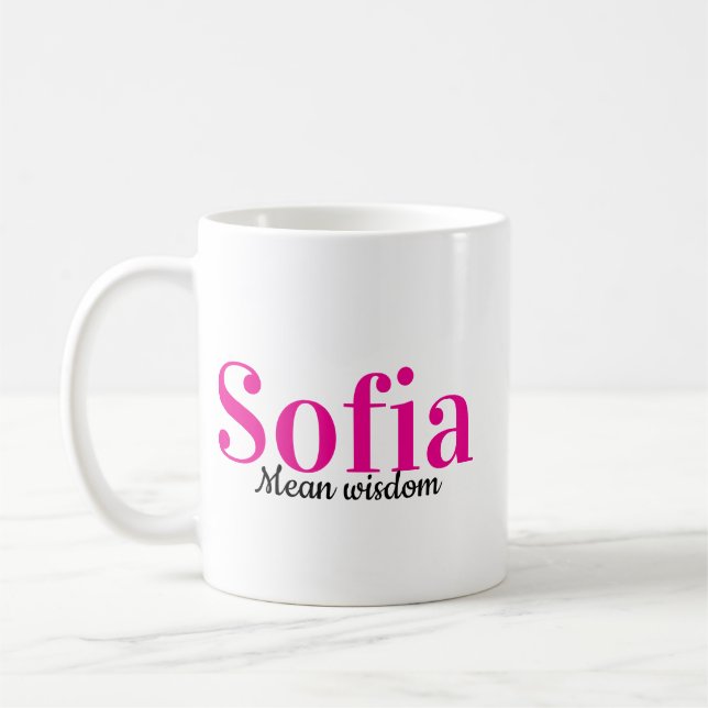 Tasse personnalisée avec nom et signification Cade (Gauche)