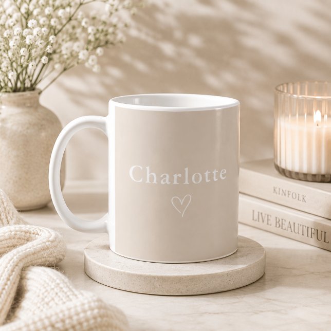 Tasse personnalisée avec nom minimaliste (Créateur téléchargé)