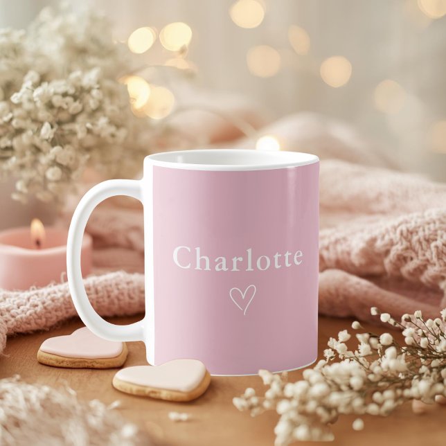 Tasse personnalisée avec nom minimaliste (Créateur téléchargé)