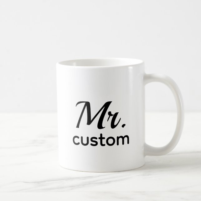 Tasse personnalisée avec nom - Minimaliste Classiq (Droite)
