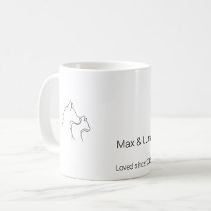 Tasse personnalisée avec nom personnalisé et dessi