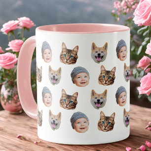 Tasse personnalisée avec photo de bébé et visages