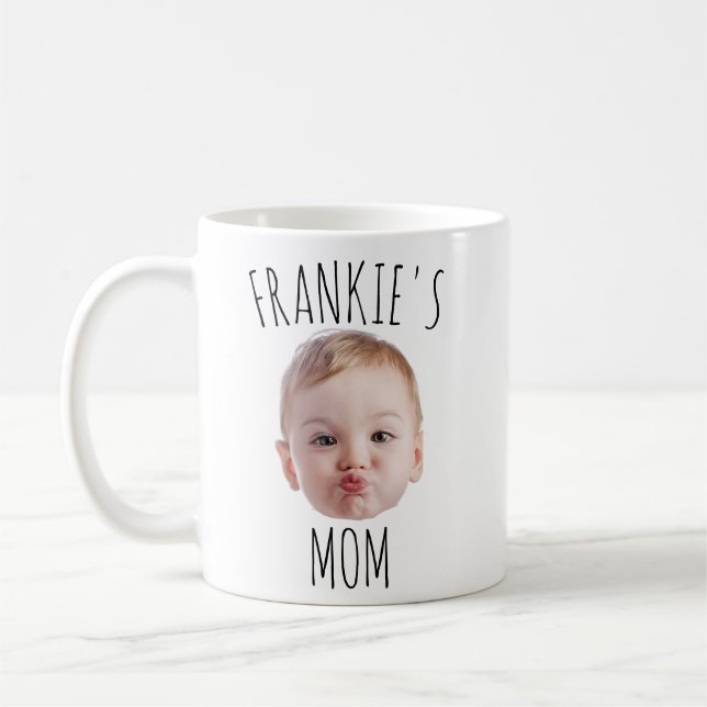 Tasse personnalisée avec photo de bébé visage sur  (Gauche)