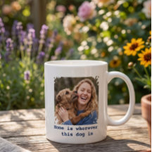 Tasse personnalisée avec photo de chien, La maison