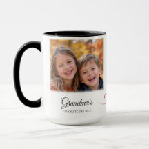 Tasse personnalisée avec photo de grand-mère en no