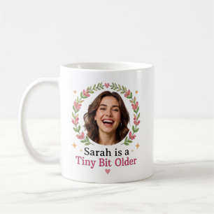 Tasse personnalisée avec photo et nom pour anniver