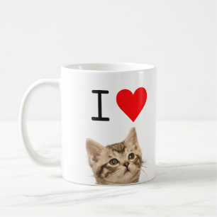 Tasse personnalisée avec photo 'J'adore les chats'