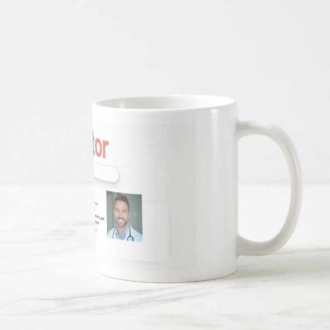 Tasse personnalisée avec recherche de médecin - No (Droite)