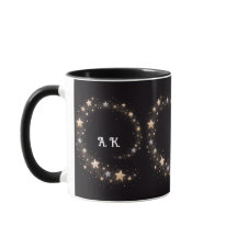 Tasse personnalisée avec spirale d'étoiles et init