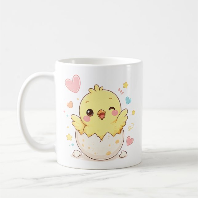 Tasse personnalisée avec un adorable poussin sorta (Gauche)