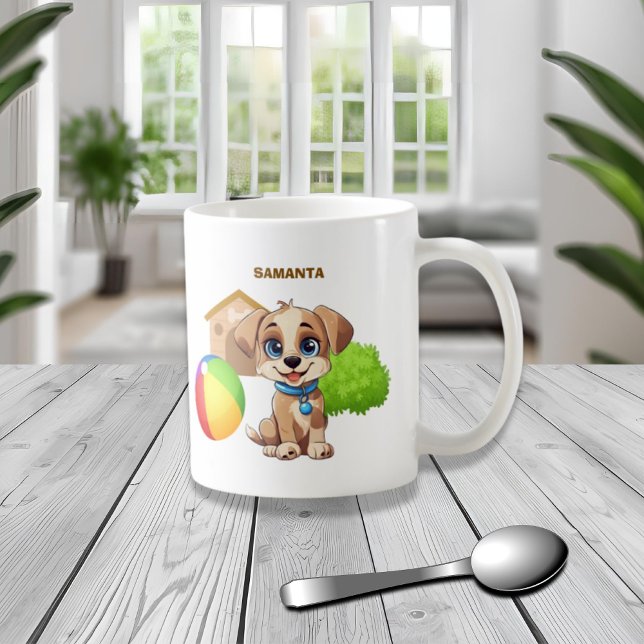 Tasse personnalisée avec un chiot (Créateur téléchargé)