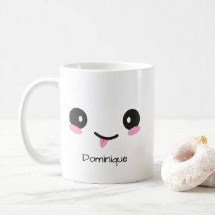 Tasse personnalisée avec un visage Kawaii mignon e
