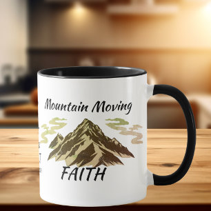 Tasse personnalisée avec verset biblique marron de