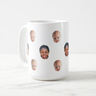Tasse personnalisée avec visage de famille mignon