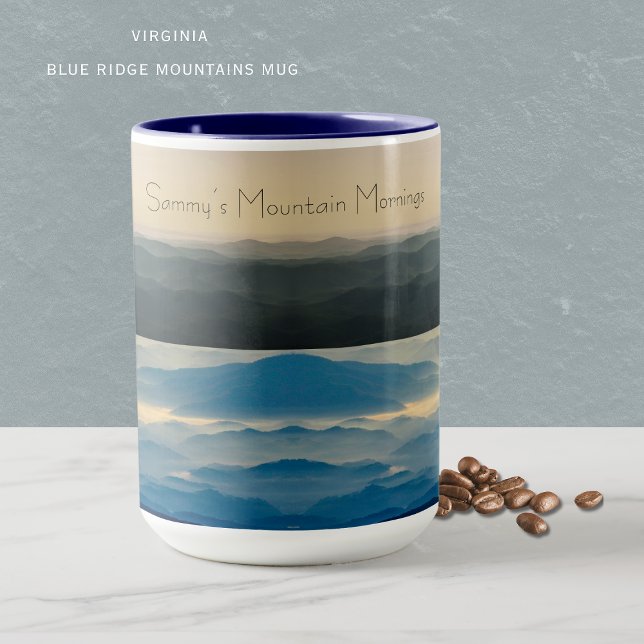 Tasse personnalisée Blue Ridge Mountains Virginie (Créateur téléchargé)