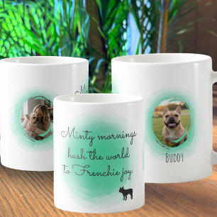 Tasse personnalisée Bouledogue français en aquarel
