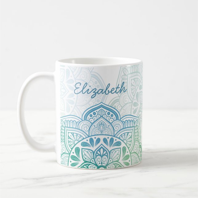 Tasse personnalisée Caelum Mandala 330 ml (Gauche)