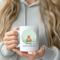 Tasse personnalisée Capy méditation avec nom