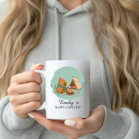 Tasse personnalisée Capybara de camping avec nom