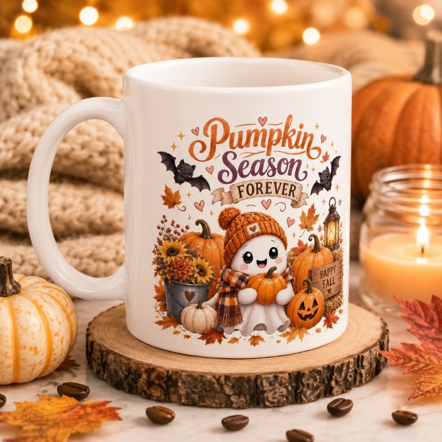 Tasse personnalisée Citrouille Saison Fantôme Mign (Créateur téléchargé)