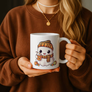 Tasse Personnalisée Citrouille Spice Fantôme Cosy