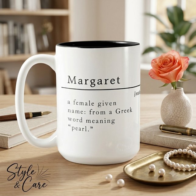 Tasse personnalisée combo de style de définition (Personalized Definition Style Custom Combo Mug)