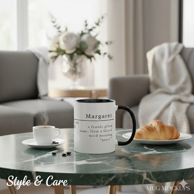 Tasse personnalisée combo de style de définition (Personalized Definition Style Custom Combo Mug)