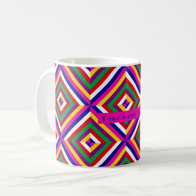 Tasse personnalisée Cosmos-infinie - Bleu/Magenta (Devant gauche)