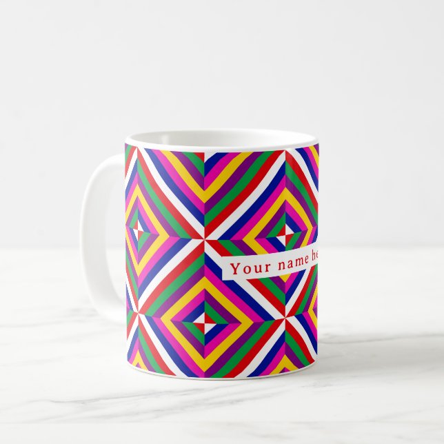 Tasse personnalisée Cosmos-infinie - Rouge/Blanc (Devant gauche)
