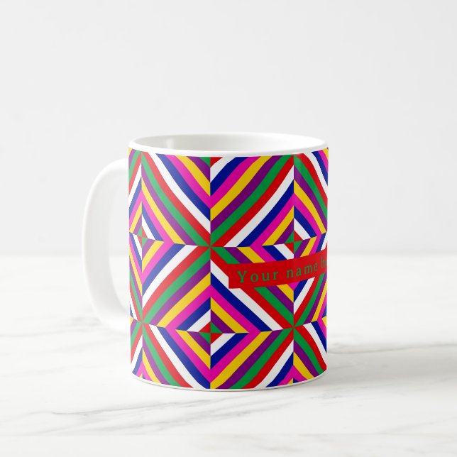 Tasse personnalisée Cosmos-infinie - Vert/Rouge (Devant gauche)