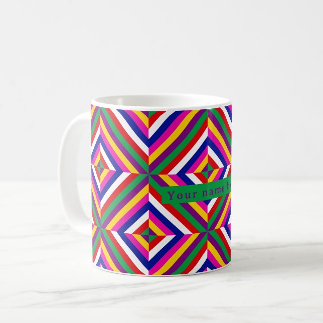 Tasse personnalisée Cosmos-infinie - Violet/Vert (Devant gauche)