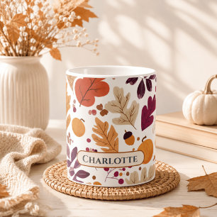 Tasse personnalisée d'automne – Feuilles d'automne
