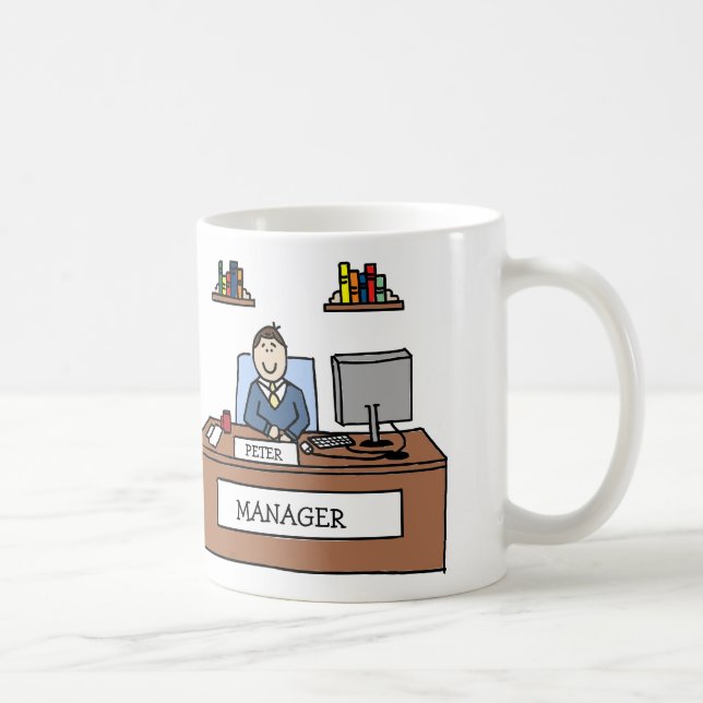 Tasse personnalisée de bande dessinée de (Droite)