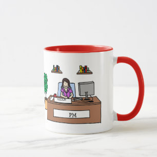 Tasse personnalisée de bande dessinée pour un P.