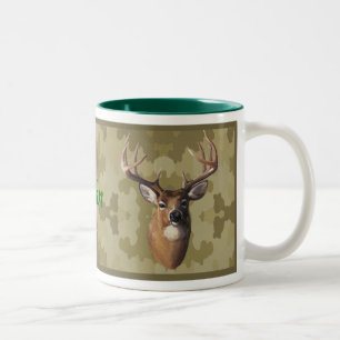 Tasse personnalisée de cerfs communs de Camo