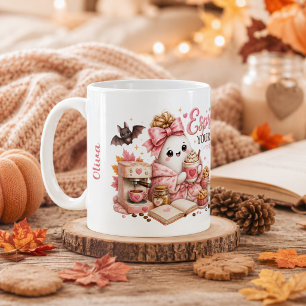 Tasse personnalisée de citrouille fantôme mignonne