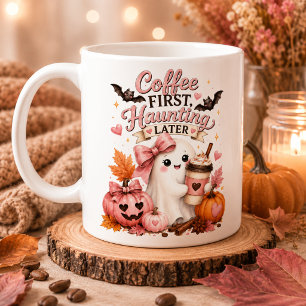 Tasse personnalisée de citrouille fantôme mignonne