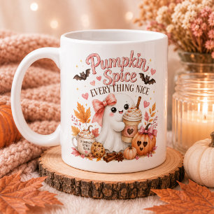 Tasse personnalisée de citrouille fantôme mignonne