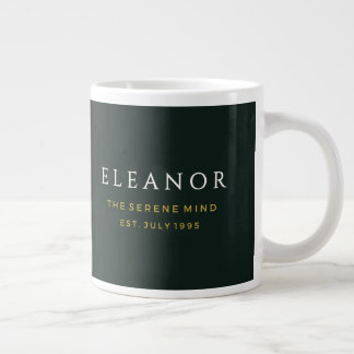 Tasse personnalisée de fleur de naissance en or -