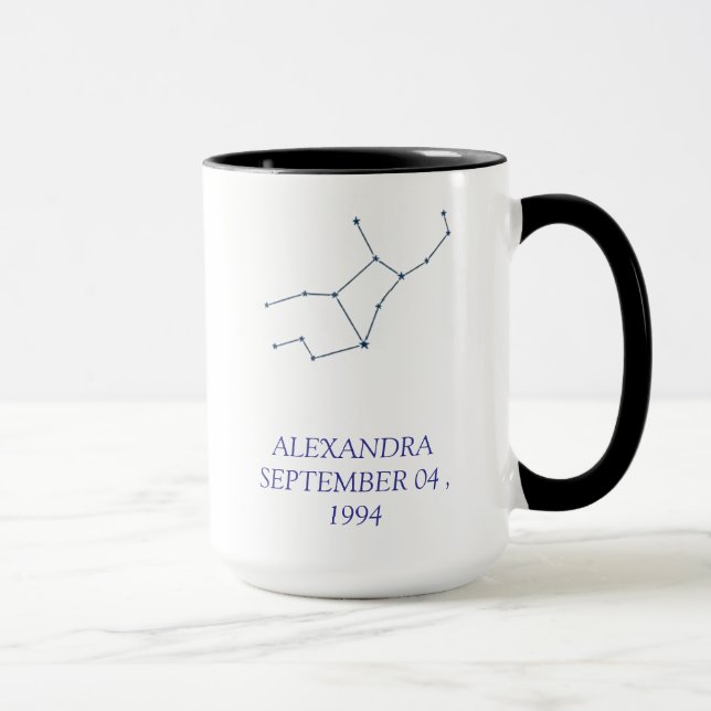Tasse personnalisée de la constellation de la Vier (Droite)