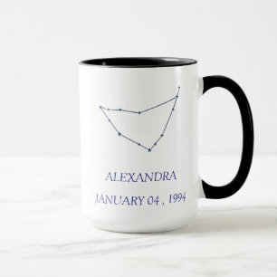Tasse personnalisée de la constellation du Caprico